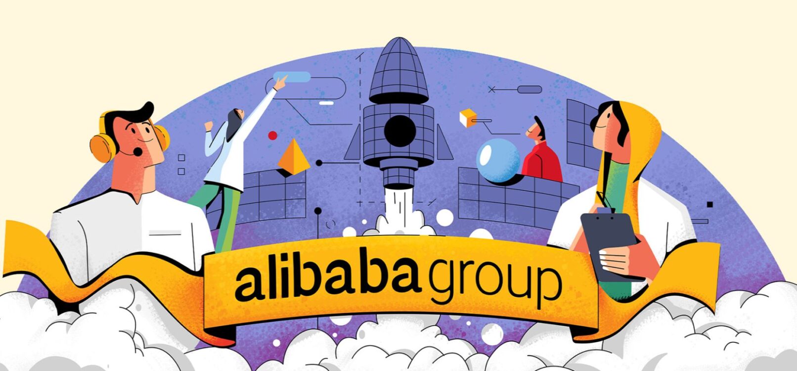 گرافیک محیطی دفتر علی‌بابا در گرگان