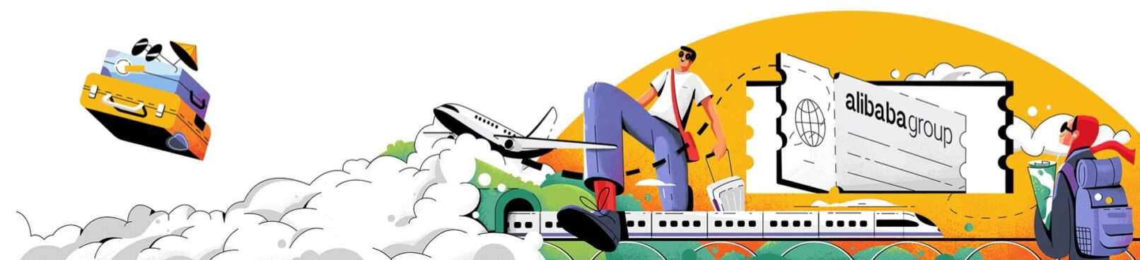 گرافیک محیطی دفتر علی‌بابا در گرگان