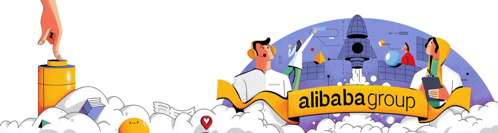 گرافیک محیطی دفتر علی‌بابا در گرگان